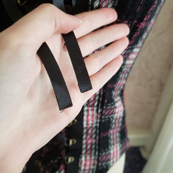 Vintage Tripp NYC Plaid Corset Vest XS - Picture 4 of 11